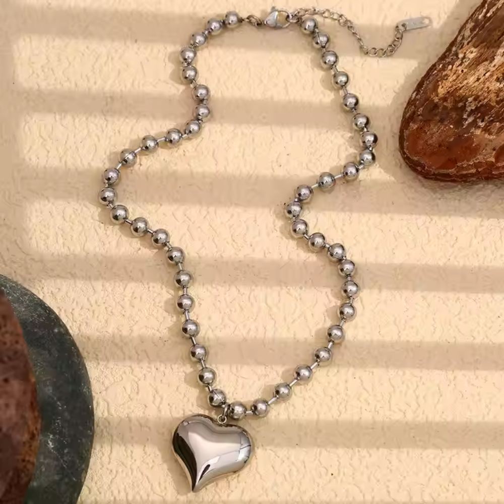 Beaded Heart Necklace ~ Deep South Originals