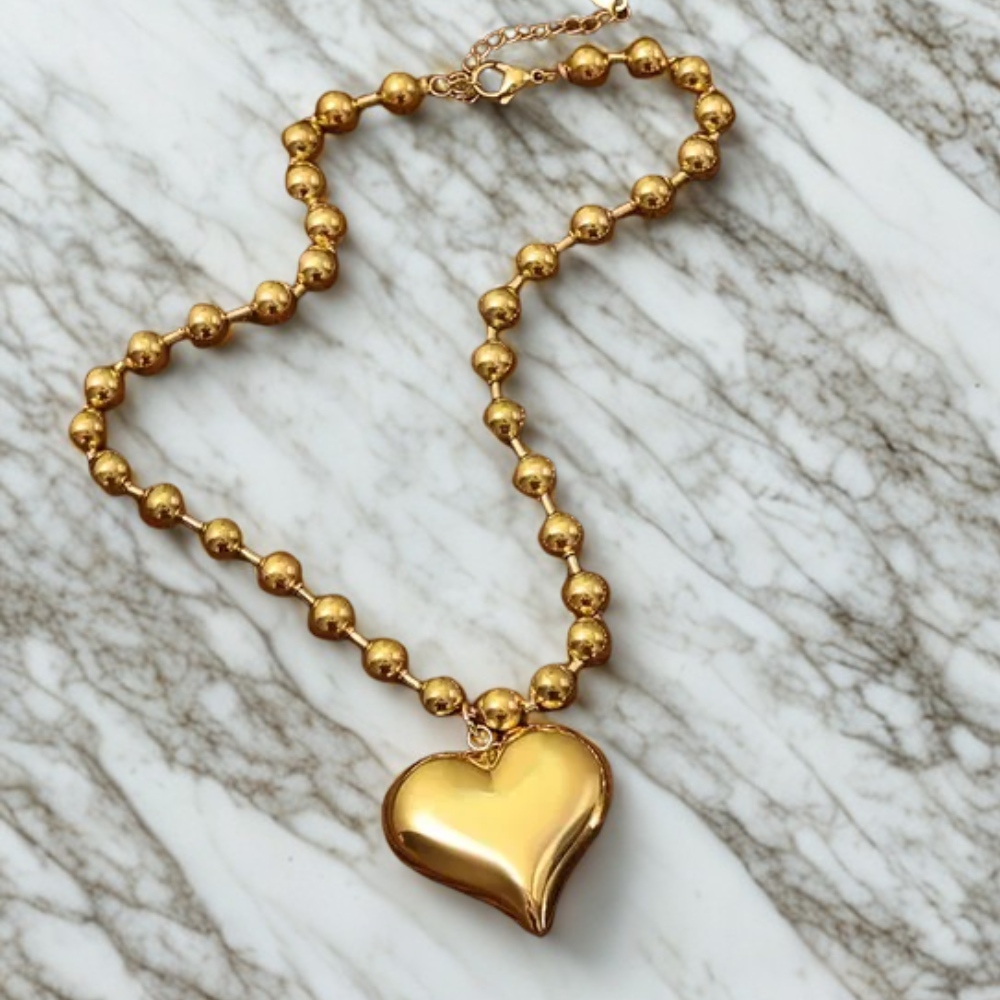 Beaded Heart Necklace ~ Deep South Originals