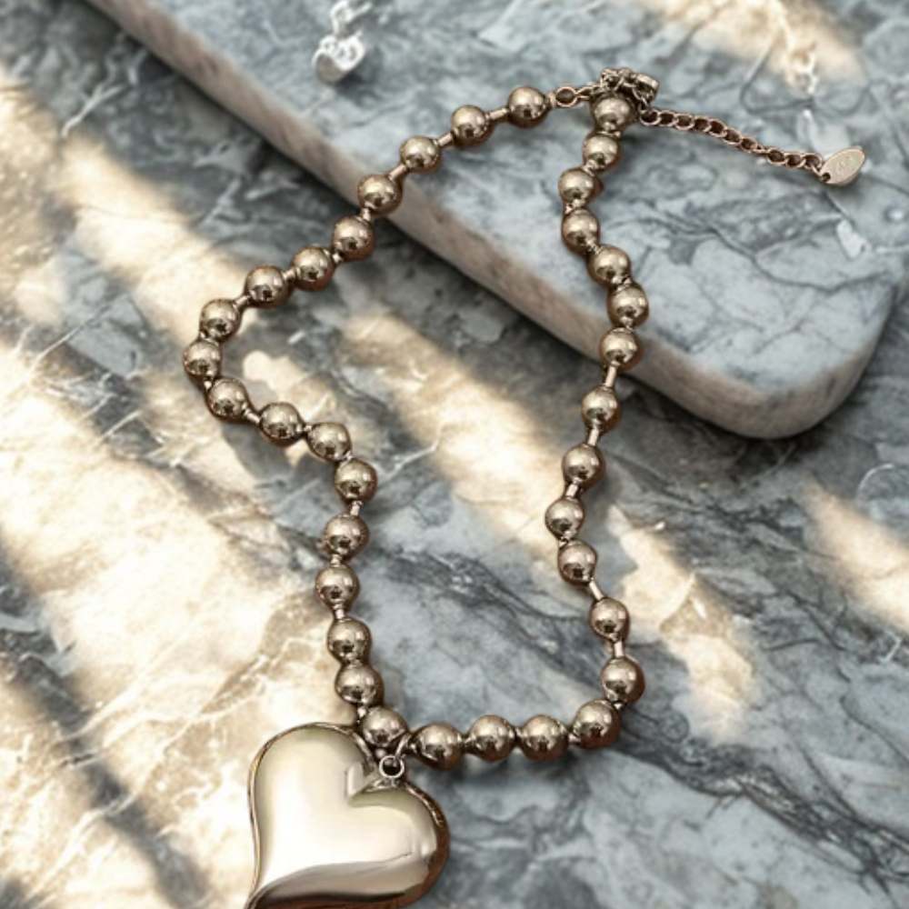 Beaded Heart Necklace ~ Deep South Originals