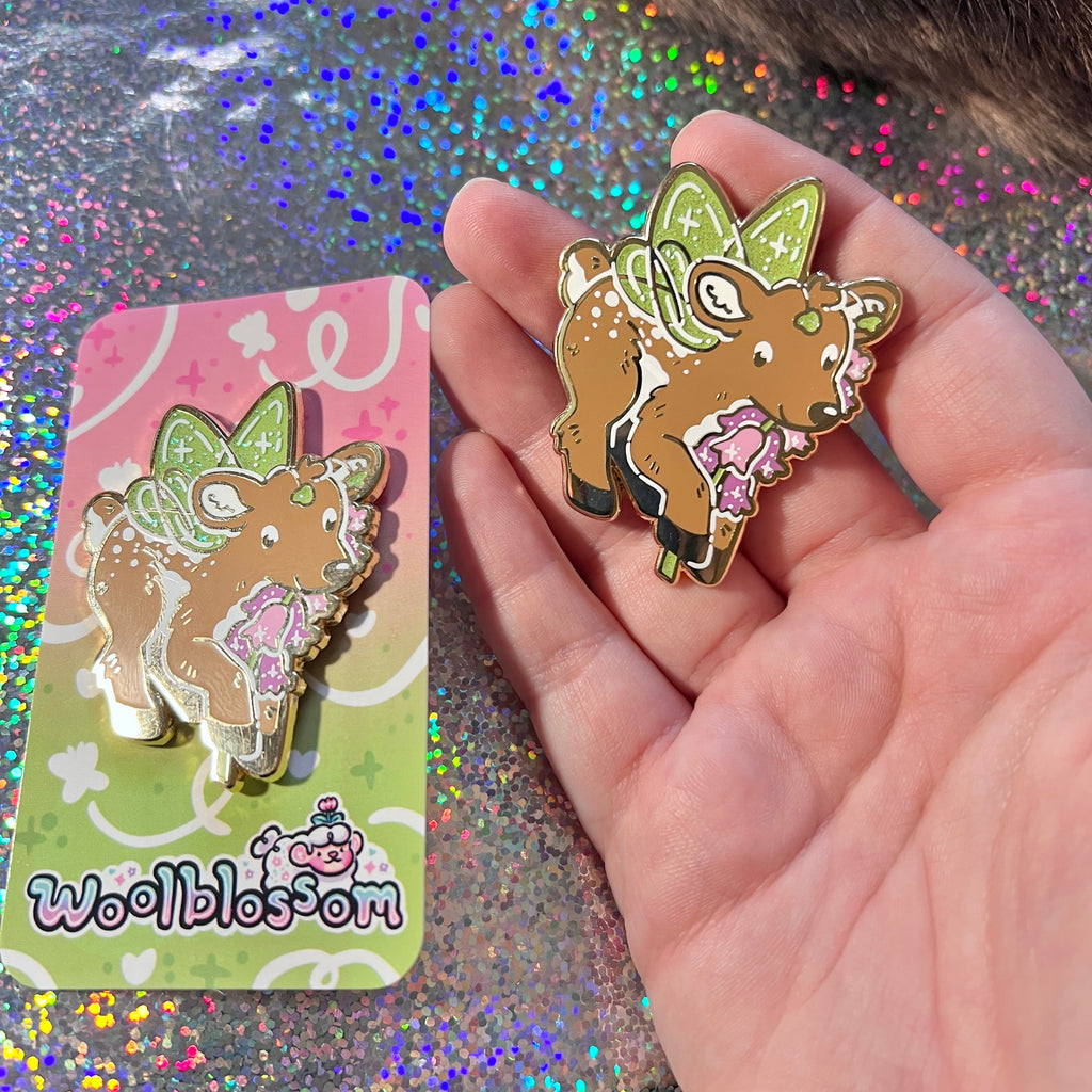 Fairy Heather Deer ~ Enamel Pin